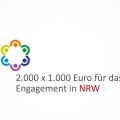 Förderprogramm "2.000 x 1.000 Euro für das Engagement" des Landes NRW