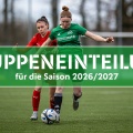 Gruppeneinteilung im Frauenfußball für die kommende Saison 2026/2027 auf Verbandsebene