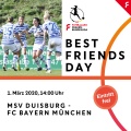 Freier Eintritt am "Best Friends Day": MSV Duisburg gegen den FC Bayern München
