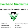 Der Rahmenterminkalender für die neue Saison 2021/2022 im Juniorenfußball steht