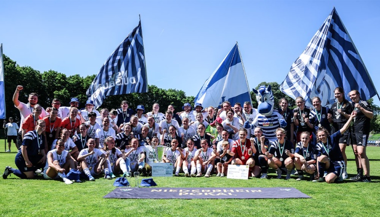 MSV Duisburg holt erstmals den ARAG Niederrheinpokal der Frauen und macht das "Double" perfekt