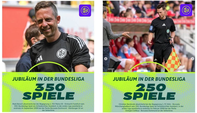 Mark Borsch und Christian Bandurski mit besonderen Jubiläen als Schiri-Assistenten in der Bundesliga