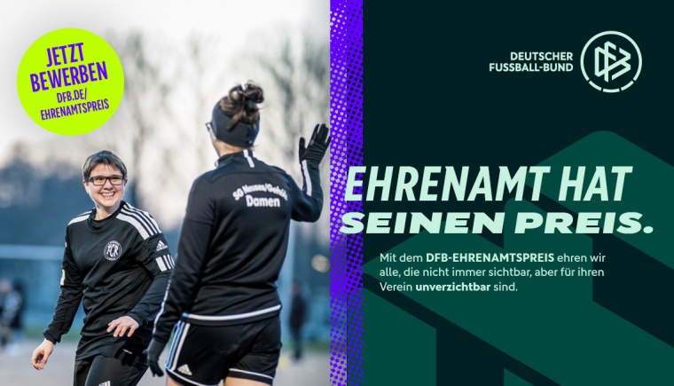 Ehrenamt hat seinen Preis: Jetzt Vorschläge für DFB-Ehrenamtspreis 2027 einreichen