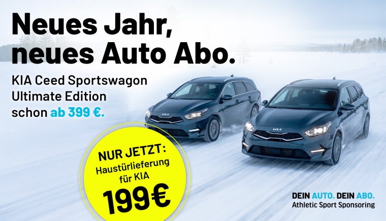 Athletic Sport Sponsoring - Neues Jahr, neuer Drive im Auto Abo