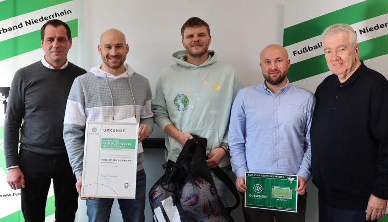 Elfmeter absichtlich verschossen, Fair Play-Preis erhalten: Philipp Buckermann in Duisburg ausgezeichnet