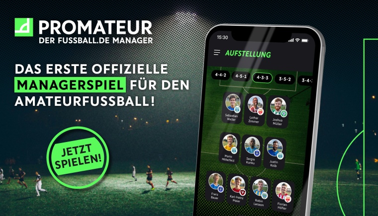 Managerspiel für den Amateurfußball: PROMATEUR-App ab sofort bundesweit verfügbar
