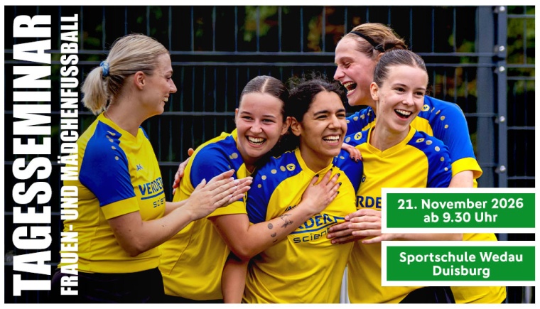 Kostenfreies Tagesseminar zum Frauen- und Mädchenfußball am 21. November in Duisburg