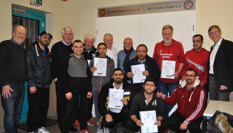 Gelungene Integrationsarbeit in Essen: Neun neue C-Lizenz-Trainer