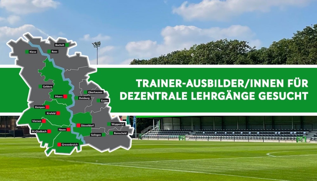 Fußballverband Niederrhein sucht Trainer-Ausbilder/innen für dezentrale Lehrgänge