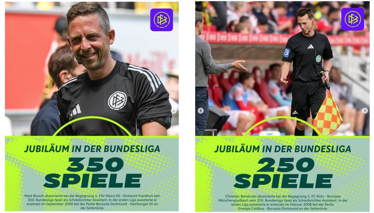 Mark Borsch und Christian Bandurski mit besonderen Jubiläen als Schiri-Assistenten in der Bundesliga