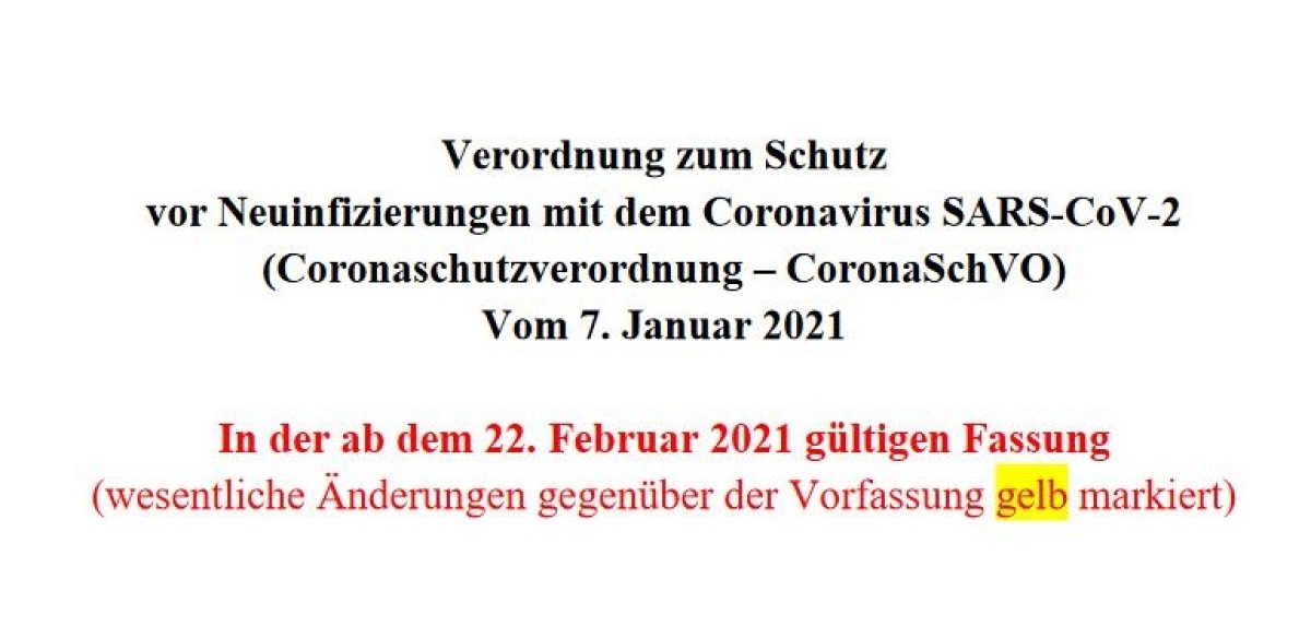 Zum Download: Die ab 22. Februar geltende NRW-Coronaschutzverordnung