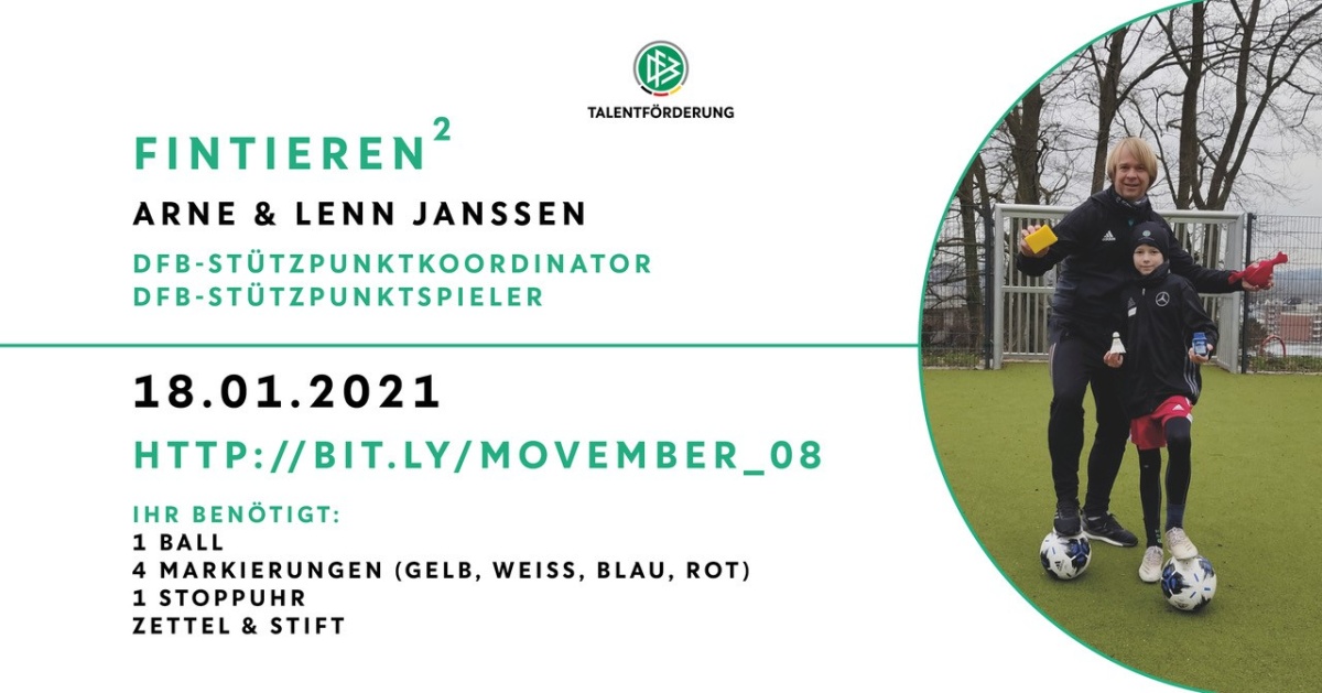 Digitales DFB-Live-Training für Kinder und Jugendliche: Fintieren mit Arne Janssen