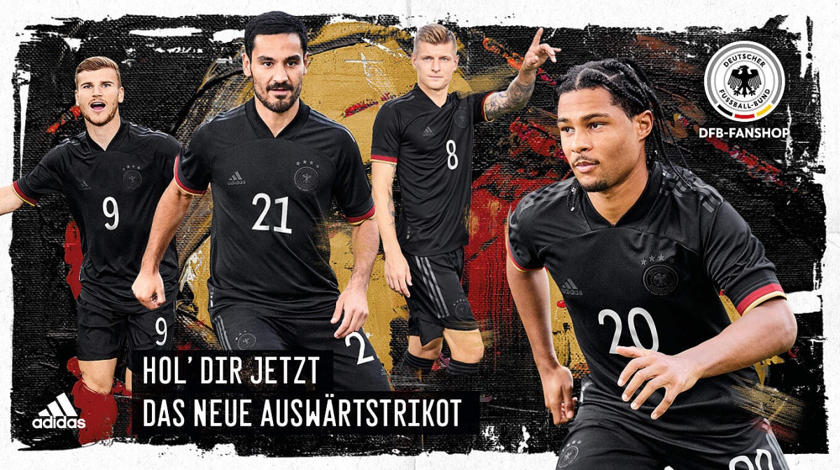 Elegant in schwarz, Premiere in Duisburg: Das neue Auswärtstrikot des DFB-Teams