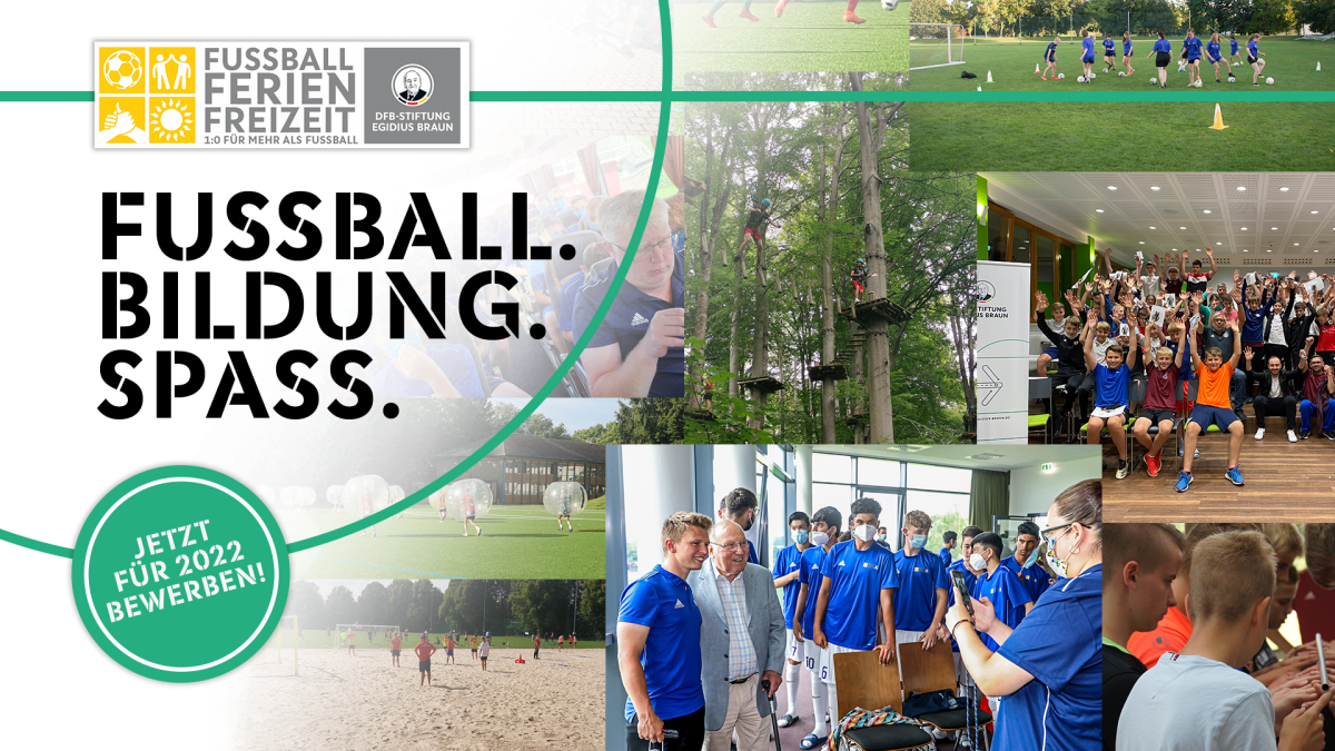 DFB-Stiftung Egidius Braun startet Ausschreibung für Fußball-Ferien-Freizeiten