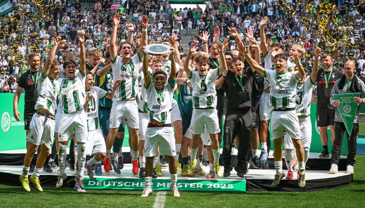Zwei Endspiele, zwei Titel: Borussia Mönchengladbach gewinnt zweiten B-Junioren-Titel der Vereinsgeschichte