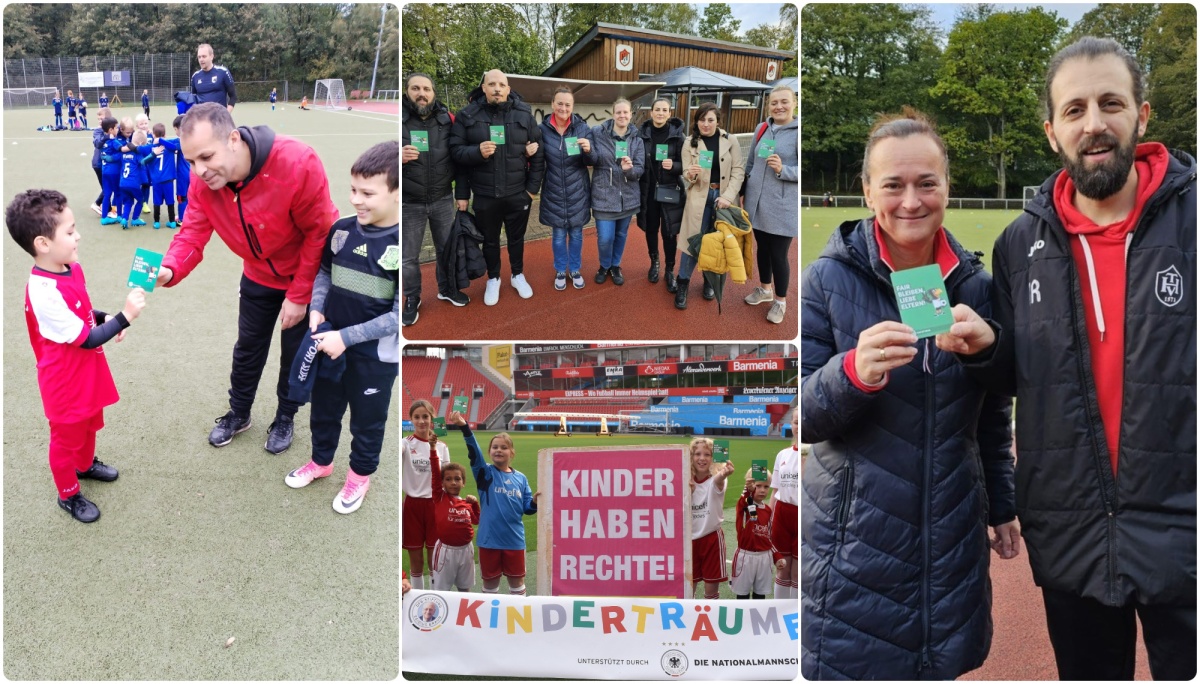 Hunderte Kinder zeigten am Niederrhein die Grüne Karte für Fair Play und Gelassenheit