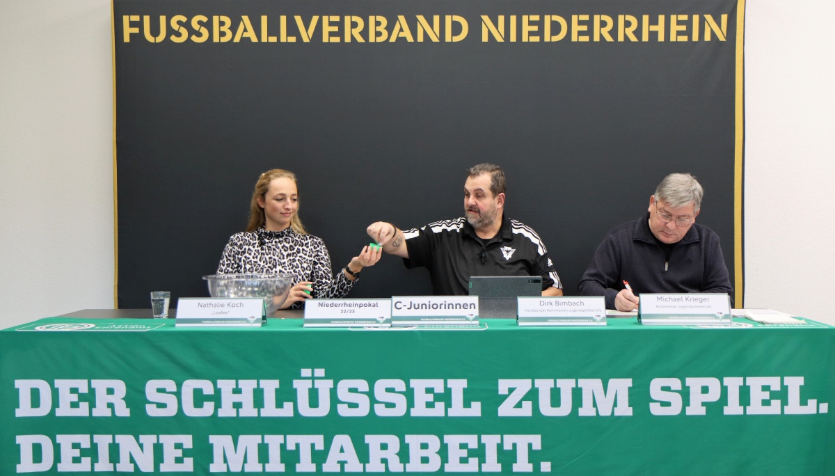 Achtelfinal-Spiele im Niederrheinpokal der Juniorinnen und Junioren ausgelost