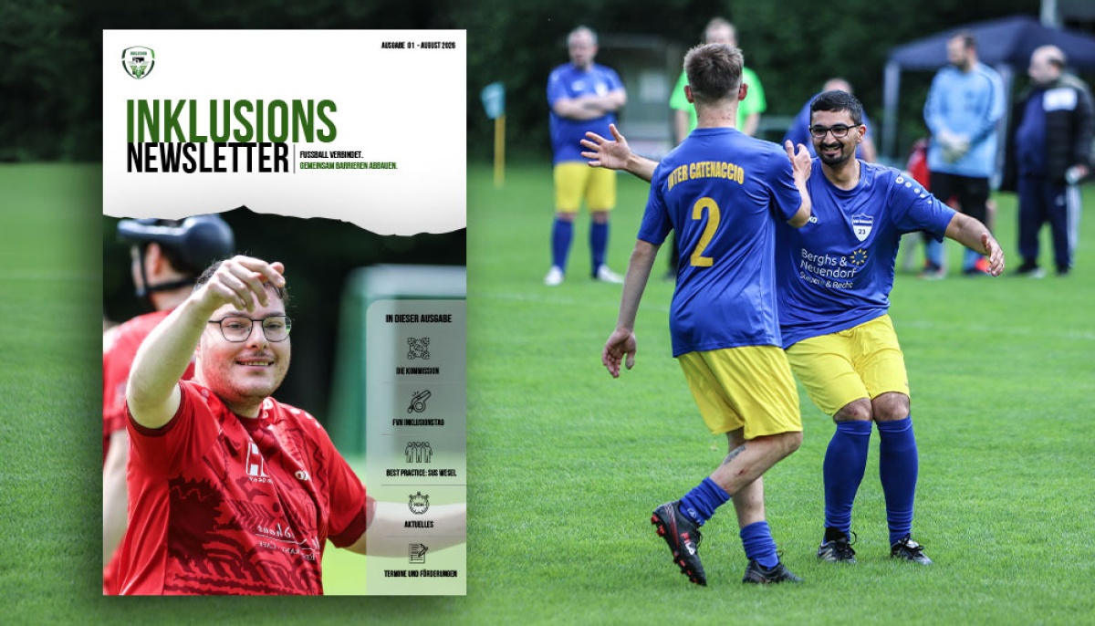 Fußball verbindet, gemeinsam Barrieren abbauen: FVN startet Inklusions-Newsletter Fußball verbindet, gemeinsam Barrieren abbauen: FVN startet Inklusions-Newsletter