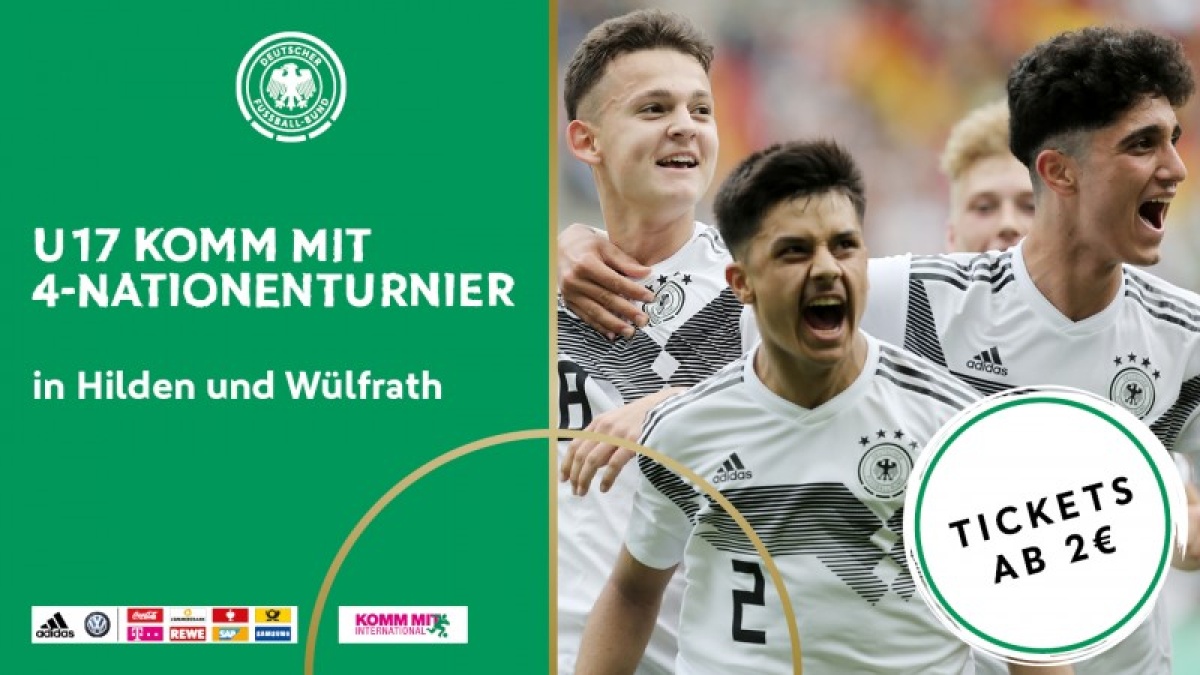 U 17-Junioren des DFB spielen im September in Hilden und Wülfrath