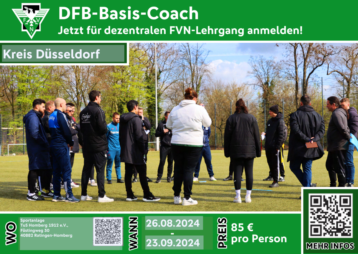DFB-Basiscoach - Jetzt für dezentralen Lehrgang anmelden!