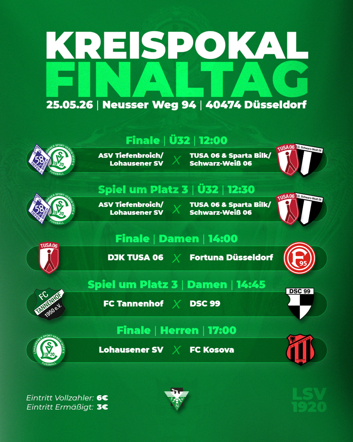 Finaltag der Frauen, Männer und Ü32