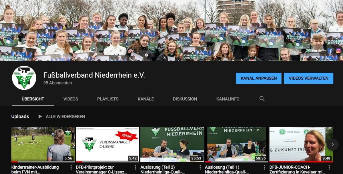 Videos vom Fußballverband Niederrhein: Jetzt unseren YouTube-Kanal abonnieren!