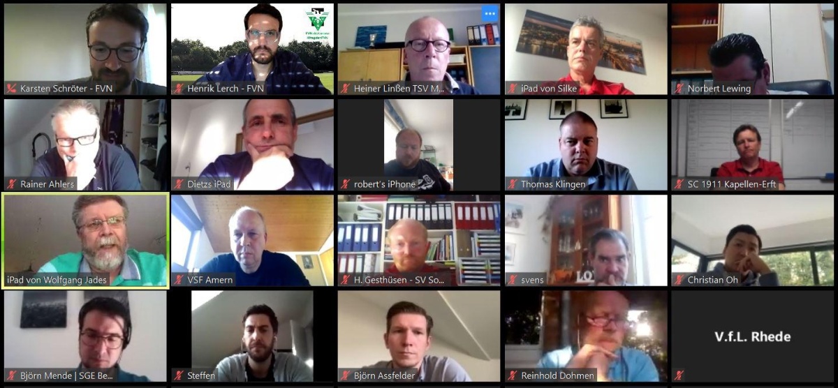 Sechs Videokonferenzen des FVN: Meinungen von 144 Vereinen eingeholt