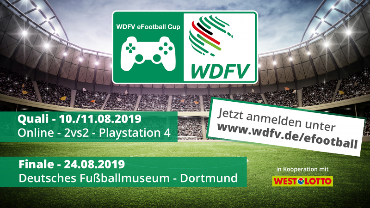 Premiere: Jetzt anmelden für den WDFV-eFootball-Cup 2019