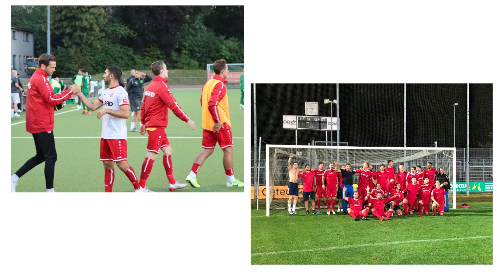 Die Freude über den Final-Einzug war bei Rot-Weiss Essen (links) und beim 1. FC Kleve (rechts) groß.