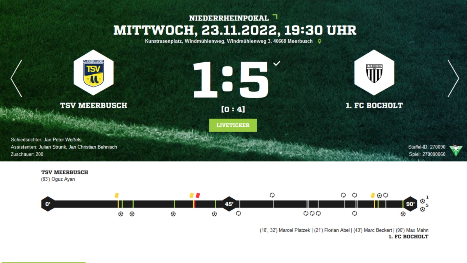 1. FC Bocholt folgt Ratingen 04/19 in das Halbfinale des Niederrheinpokals
