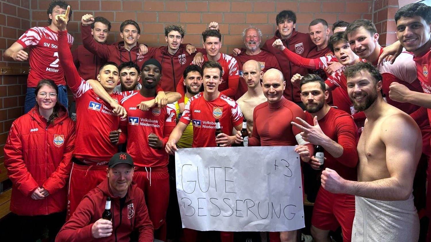 "Gute Besserung" vom SV Sonsbeck.