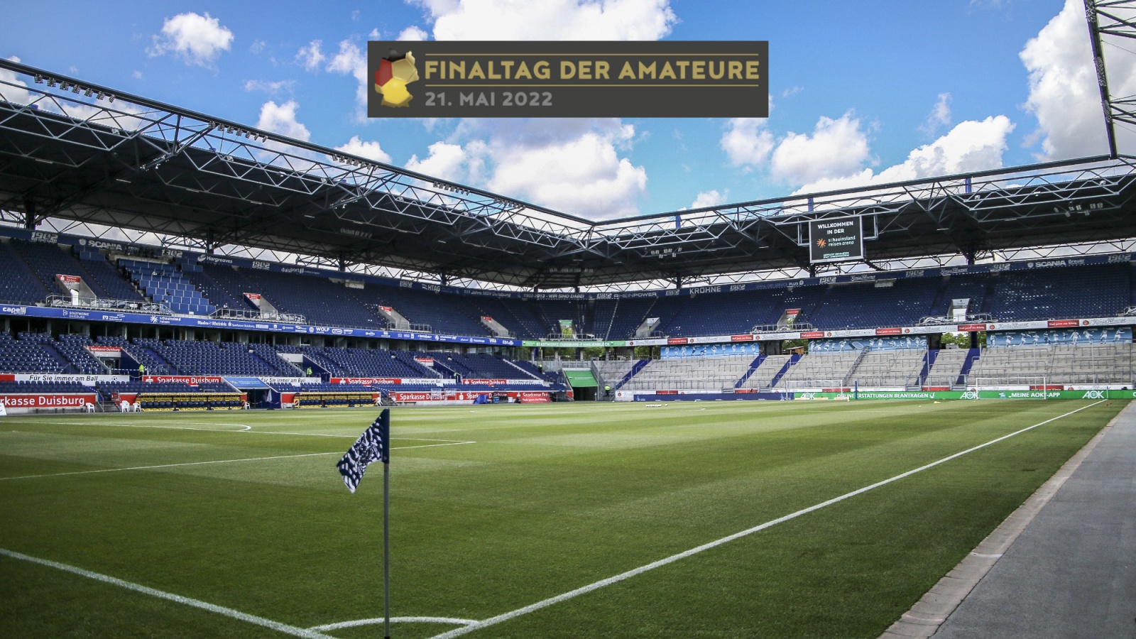 Das Endspiel um den Niederrheinpokal 2022 wird in Duisburg ausgetragen.