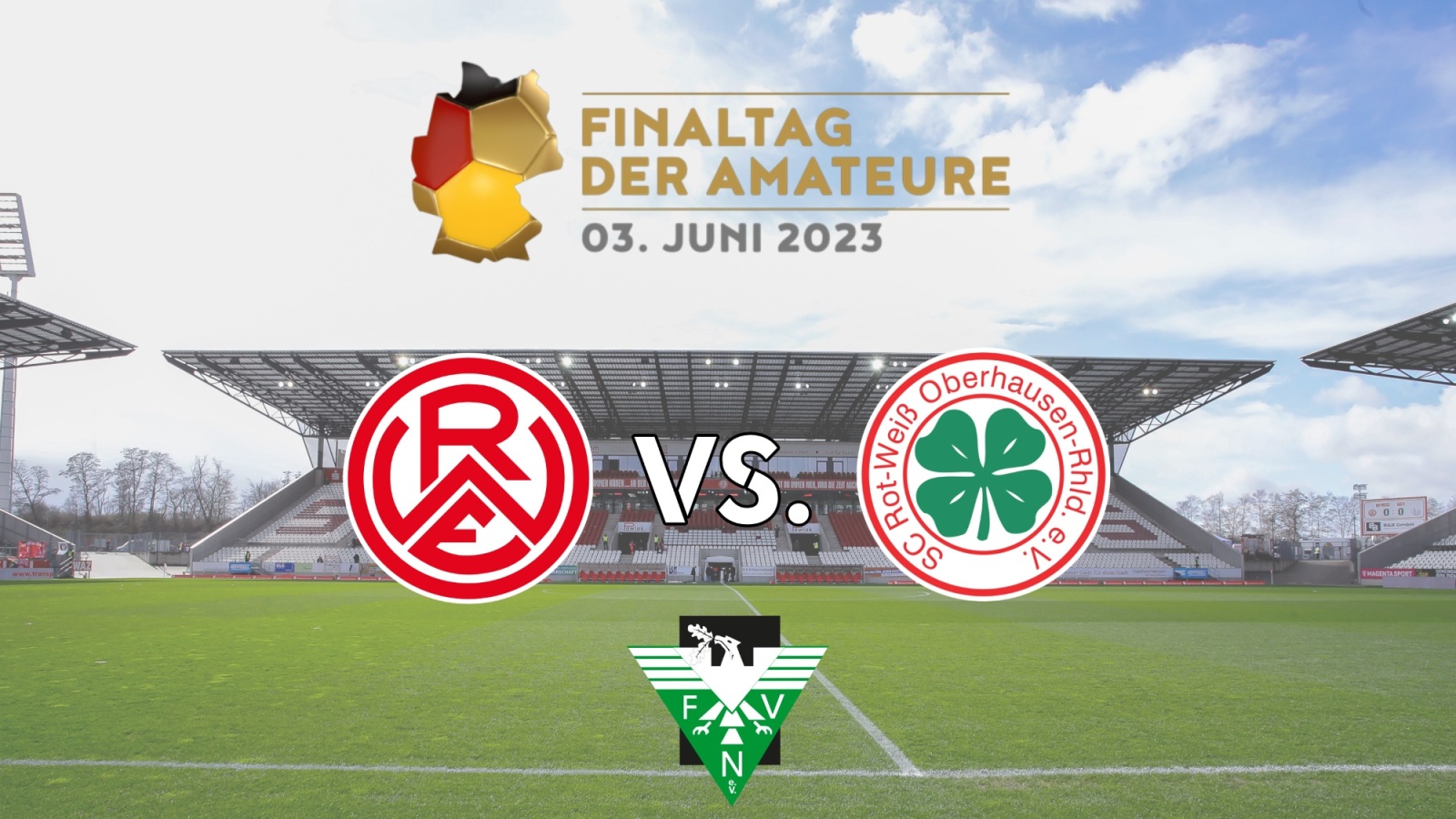 Im Finale des Niderrheinpokals der Männer 2022/23 stehen sich am 3. Juni Rot-Weiss Essen und Rot-Weiß Oberhausen gegenüber.