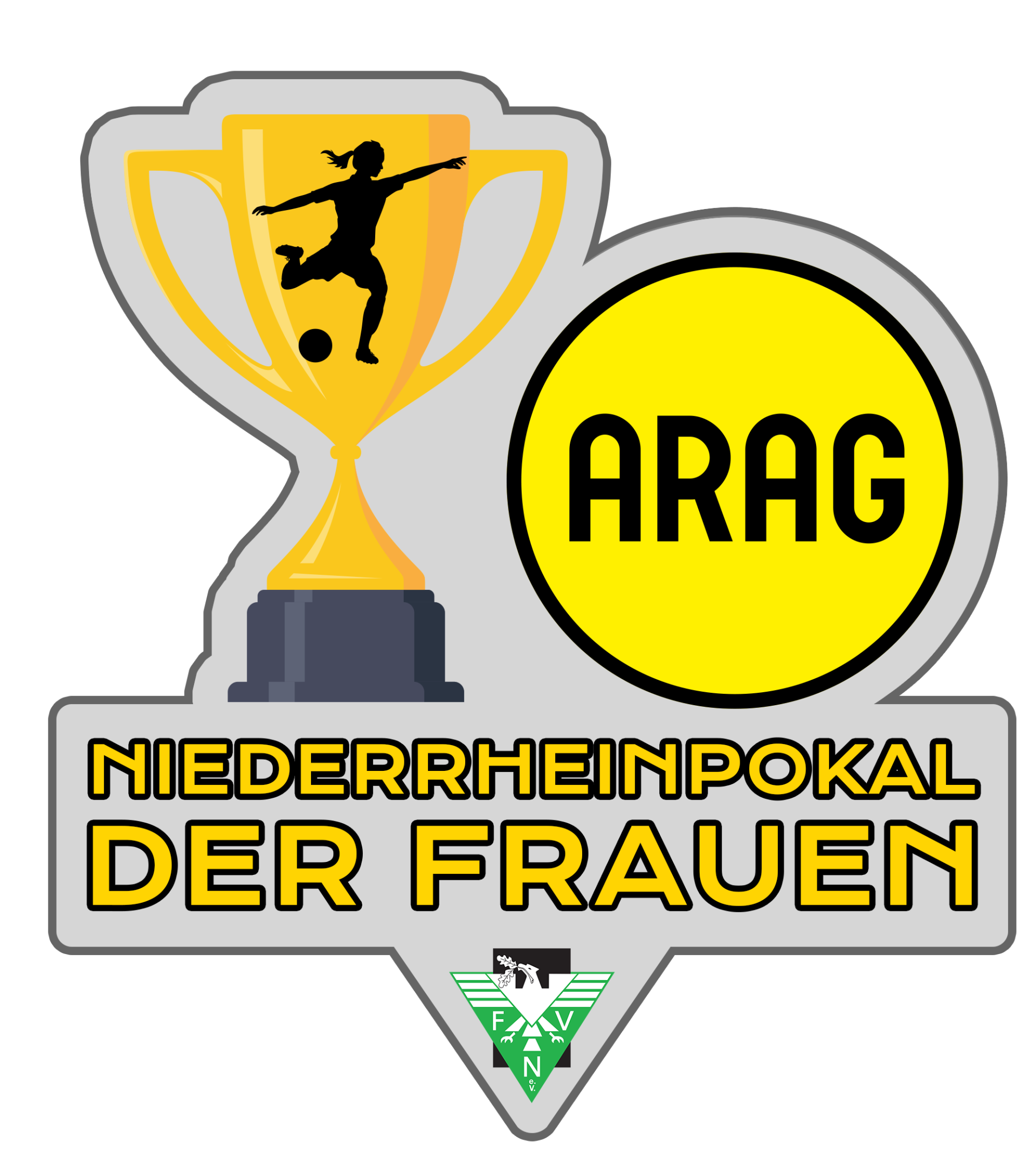 [{"clang_id":1,"value":"Pokallogo: Goldener Pokal mit Fußballspielerin, Sponsor-Schriftzug \"ARAG\" und Text \"NIEDERRHEINPOKAL DER FRAUEN\". Unten Logo des Fußballvereins FV N."}]