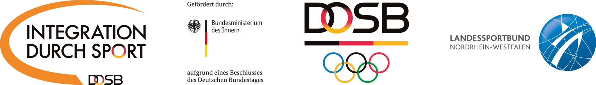 [{"clang_id":1,"value":"Logos verschiedener Organisationen: \"Integration durch Sport\" (DOSB), Bundesministerium des Innern, DOSB mit Olympischen Ringen, Landessportbund NRW. Gefördert durch Beschluss des Deutschen Bundestages."}]