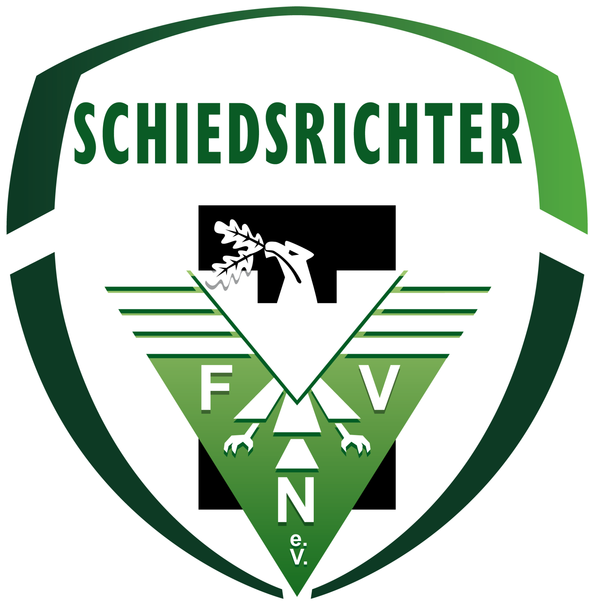 [{"clang_id":1,"value":"Wappen mit grünem Schildrand. Weißer Mittelteil mit schwarzem Adler und grünen Linien. Darunter \"FVMV\" und \"e.V.\". Oben \"SCHIEDSRICHTER\" in Weiß."}]