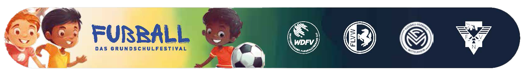 [{"clang_id":1,"value":"Fußball-Banner mit Schriftzug \"Fußball - Das Grundschulfestival\", zwei spielenden Kindern und Logos von Fußballverbänden."}]