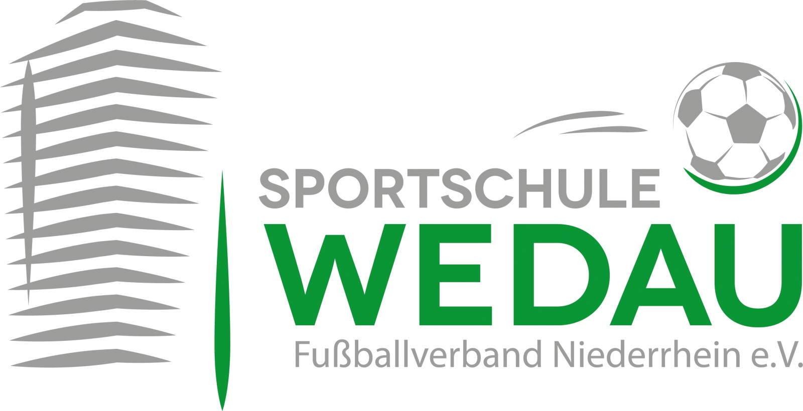 [{"clang_id":1,"value":"Logo der Sportschule Wedau Fußballverband Niederrhein e.V. Links stilisierte Blätter, rechts Fußball. Schriftzug \"SPORTSCHULE WEDAU\" darüber, \"Fußballverband Niederrhein e.V.\" darunter. Grün-weißes Farbschema."}]