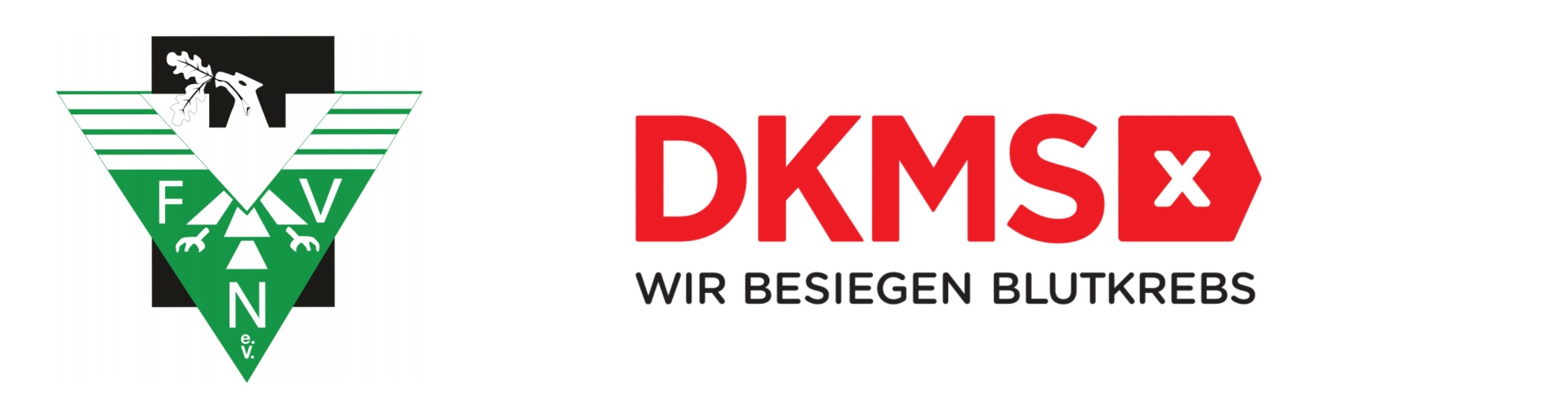 [{"clang_id":1,"value":"Zwei Logos nebeneinander: links grünes Wappen mit Hirsch und Buchstaben, rechts rotes DKMS-Logo mit dem Schriftzug \"WIR BESIEGEN BLUTKREBS\"."}]