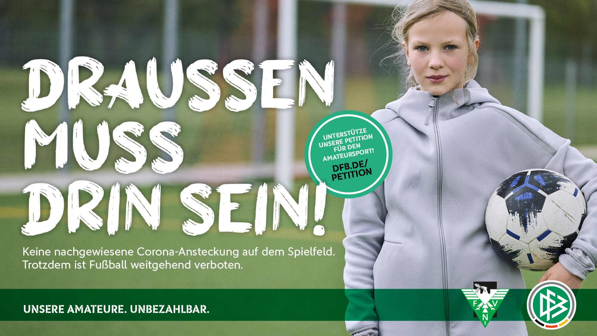 "Draußen muss drin sein": DFB und DOSB starten Petition für Amateursport "Draußen muss drin sein": DFB und DOSB starten Petition für Amateursport
