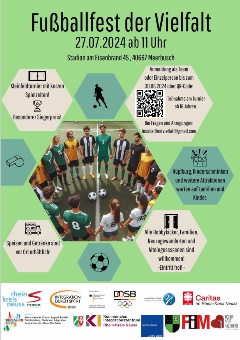 Fußballfest der Vielfalt 27. Juli 2024 ab 11:00Uhr